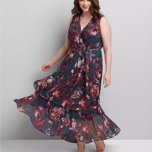 Crossover High-Low Maxi Dress